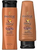 Pantene Truly Natural Hair Moisturizing Shampoo (12.6 oz) & Curl Defining Conditioner (12 oz) Set