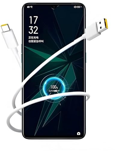 Image of Realme Original 100W Supervooc Usb Type C Charging Data Cable for Realme 12 pro plus /11 pro plus /11 /10 /9 Pro /Narzo 60 Pro /60 /50 /50 pro /30 Support 65W Superdart and 33W Dart Also Quick Charge, White