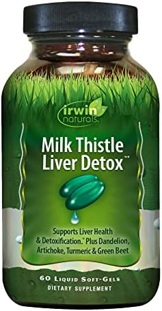Irwin Naturals Milk Thistle with Dandelion, Artichoke, Turmeric & Green Beet Root - 60 Liquid Softgels