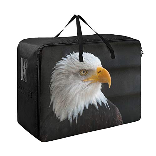 FANTAZIO Quiet Bald Eagles - Bolsa de almacenamiento grande para ropa, ropa de cama