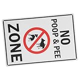 VALICLUD Hunde Warnschild „kein Urinieren Oder Koten“ Aus Langlebigem Metall Wetterfestes Außenschild Für Garten Park Und Rasenbereiche Auffälliges Hinweisschild Für Saubere Hundezonen