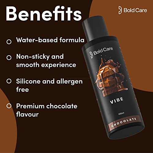Image of Bold Care 404 Super Ultra Thin Chocolate Flavored Condoms For Men - 60 Microns - 10 Units + Bold Care Vibe - Natural Personal Lubricant for Men & Women - Premium Chocolate Flavour - 100 ml - Combo