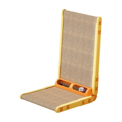 Baoblaze L Shaped Cat Scratcher Scratching Cardboard Multifunctional Cat Scratching Pad Vertical for Outdoor Indoor Climbing Kitten, Yellow