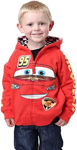 Disney boys Cars '95 Hoodie Hooded Sweatshirt, Red, 5 6 US