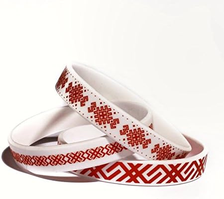 UkrEcoGoods Set of 3 Patriotic Belarus Bracelets Souvenir Wristbands with Unique Historic National Design