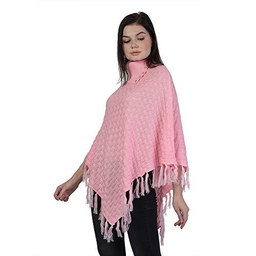 Image of eKools Women's Woolen Multicolor Winter wear Cardigans Shrug Poncho (Shrug1-64)
