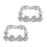 Harilla Mujeres Clips Decorativos para Zapatos Joyas Diamantes de Imitación Decoraciones Encantos Zapato Cuadrado