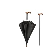 Parapluie classique, la poignée en bois incurvée et élégante apporte confort et vous soutient pendant la marche ! Utilisation par tous les temps : l'auvent haute densité et résistant à l'eau vous garde au sec sous la pluie, la neige et le vent ; sèche rapidement for un rangement pratique.