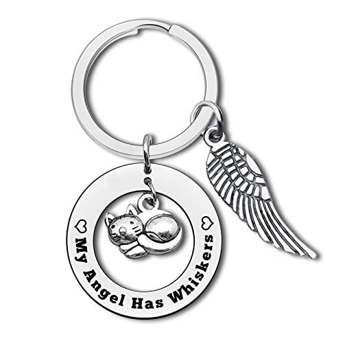 Loss of Cat Memorial Gift Pet Memorial Keyring Sympathy Gifts for Loss of Cat Pet Loss Keychain In Memory of Pet Cat Gift Sympathy Gift for Cat Lover Family Friends Pet Owner Remembrance Gifts