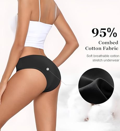 Image of NICSY Women Underwear Hipster Panty, Antibacterial Cotton Stretchable Super Combed Ladies Bikini Brief, Panty for Women.