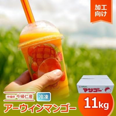 (生産者応援・普通冷凍)加工向け今帰仁産アーウィンマンゴー11kg