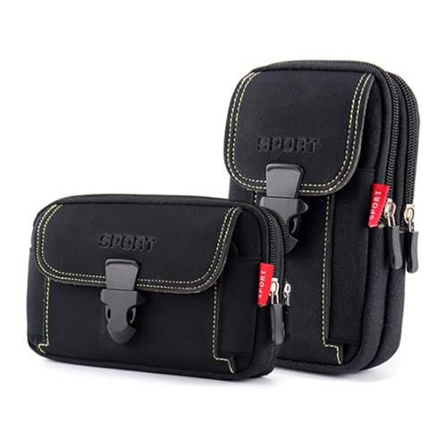 JSTHHTT 2 Pcs Pochette Ceinture Telephone Portable, Étui de Ceinture Pochette Téléphone Holster, Sacoche Ceinture Homme Multi-Usages Utilitaire Poche Taille...