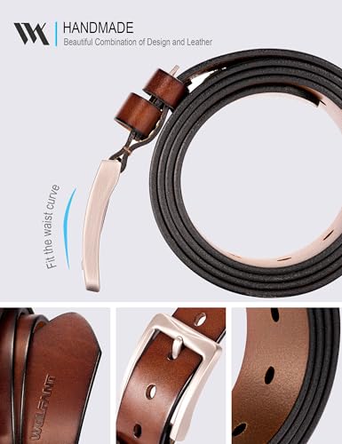 Image of WOLFANT 1.5 inch Full Grain Leather Belt for Men,100% Italian Solid Leather