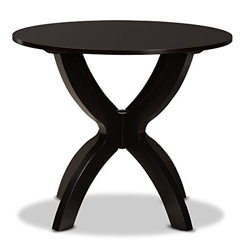 Baxton Studio Tilde Modern and Contemporary Dark Brown Finished 35-Inch-Wide Round Wood Dining Table by Baxton Studio - Used condition - Image 2