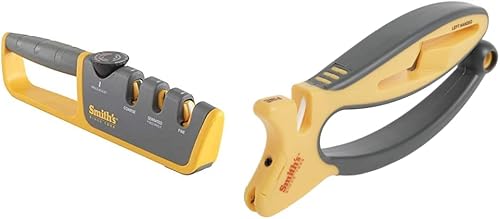 Smiths 50264 - Sacapuntas manual ajustable grisamarillo y 50185 Jiffy-Pro - Sacapuntas de mano naranja
