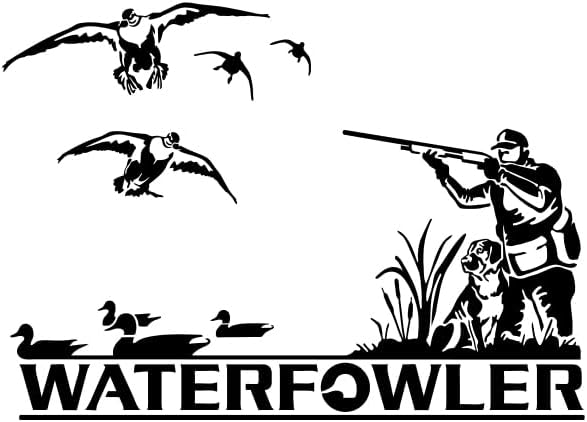Waterfowl Hunting Decal - Duck/Goose Hunter Sticker - Automotive Window - Hunting Dog Image