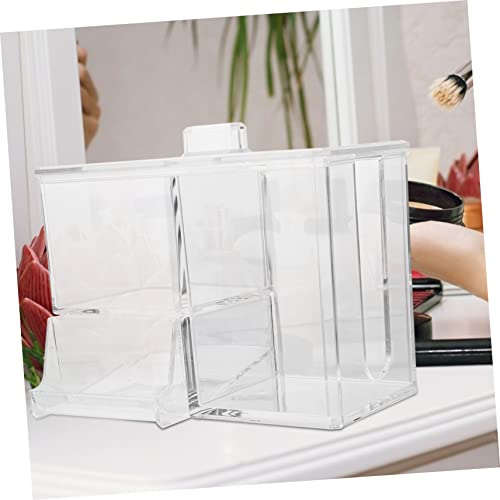 NOLITOY 2 Peças Caixa De Armazenamento De Cosméticos Suporte Transparente Recipiente Transparente Su