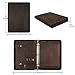 Portfolio Binder 3 Ring, Leather Binder Portfolio Folder for Left-Handed, Zippered Portfolio Padfolio Binder for Women, Leather Portfolio Organizer for Men (Dark Khaki, Custom)