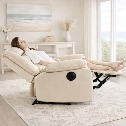 Image of Seventh Heaven Phoenix 1 Seater Motorised Recliner | Single Sofa Chair for Living Room Comfort | Ergonomic Design (Leatherette - Bege)