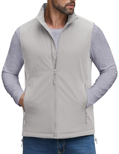 Coofandy Men'S Lightweight Softshell Vest Full-Zip Windproof Sleeveless Jacket For Running Hiking Sports cover