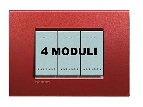 Placa 4M Brick plaque interrupteur encastrable 4 modules gris anthracite