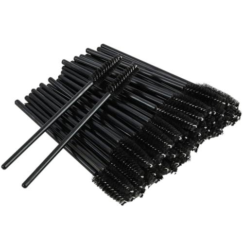 BUTBU Desechables Cepillos de Pestañas, 100 PCS Cepillo Pestañas,Cepill-o Cejas, Extensiones Cepill-o para Máscaras, para Extracción Pestañ-as, Eliminación de Maquillaje, Nail Art, Painting, Limpieza