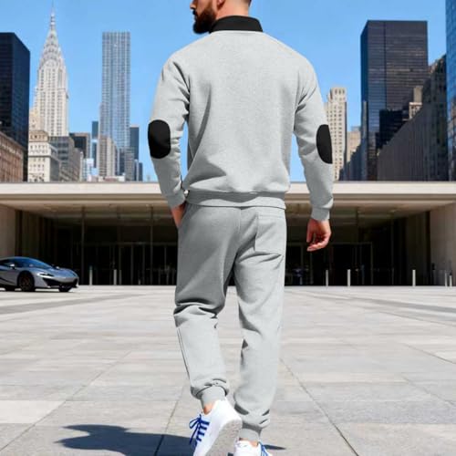 Ensemble Homme Classique 2 Pièces Costume Gris Clair Taille L - 2