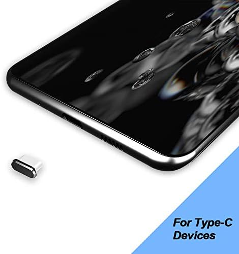 TITACUTE USB Type C Anti Dust Plugs 2 Pack, USB C Dust Cap Port Plug S20 Type C Dust Cover with Mini Carrying Box for Samsung Galaxy S22 Ultra S20 FE S21 A53 A33 Google Pixel 6 5 OnePlus 10 Pro Black