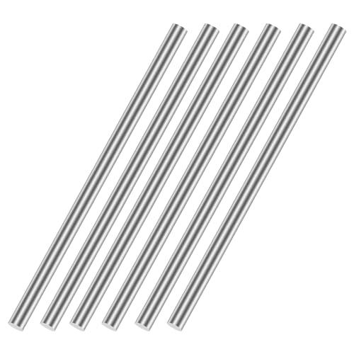 Image of uxcell 5mm x 100mm 304 Stainless Steel Solid Round Rod for DIY Craft - 6pcs