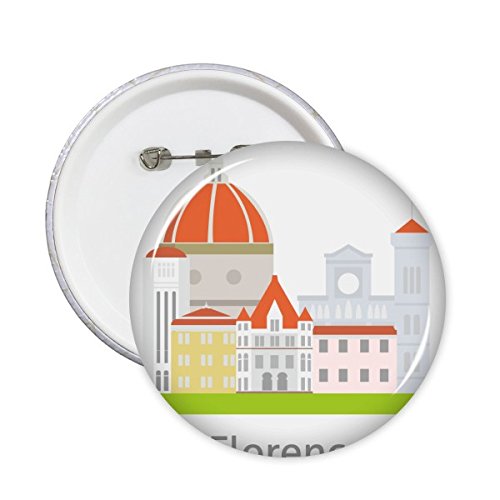 Badge bouton Italie Florence : une illustration ronde haute définition en taille S