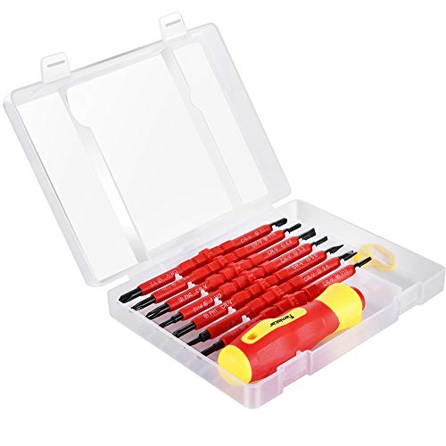 Magnetic Screwdriver Set,Famistar Insulated Interchangeable 14pcs Screwdriver Kit Set for Repair Home Improvement Craft