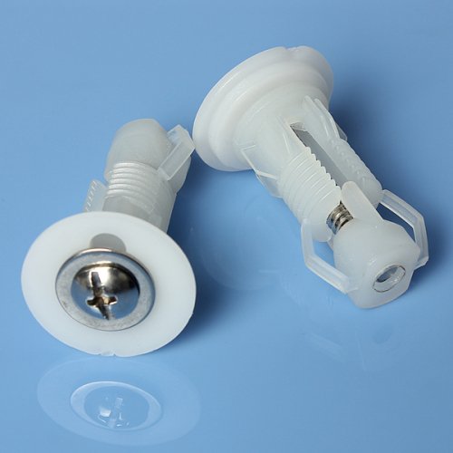 Generic A Pair Toilet Lid Screws Seat Expanding Nylon Well Nuts