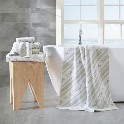 Image of Nautica - Cotton Hand, Fingertip & Bath Towel Set, 6 Pack Towels