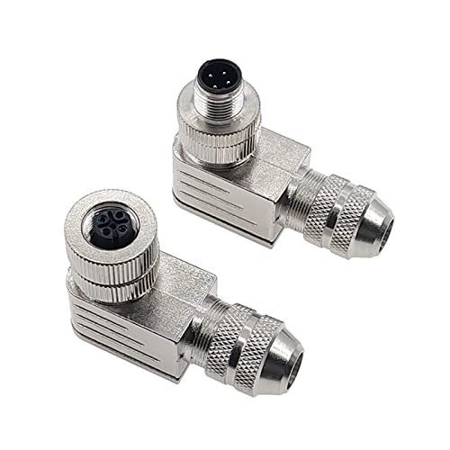 Conector de sensor M12 macho hembra de 4 pines con enchufe de metal y blindaje tipo A 6