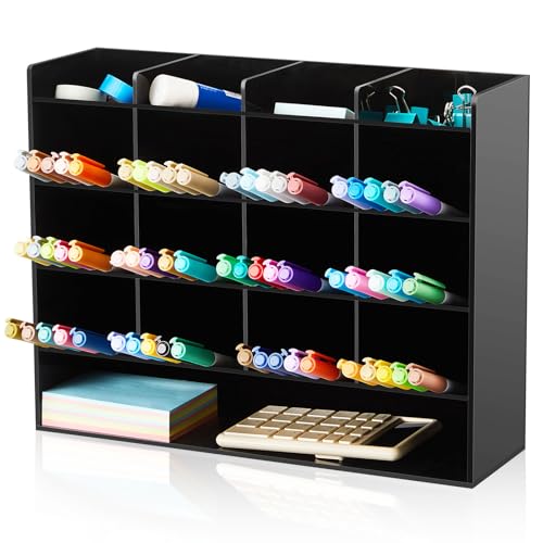 MotiMind Acrylic Pen and Marker Organizer for 200 Markers