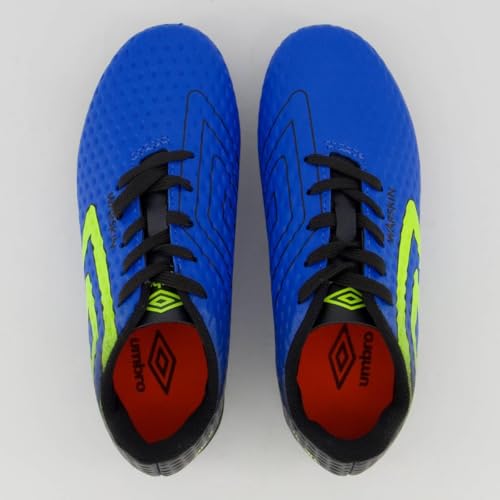 Chuteira Umbro Warskin Campo Juvenil Azul e Preta 29