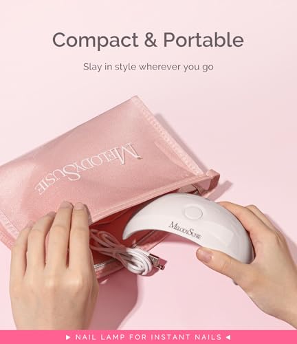 Image of MelodySusie Portable UV LED Nail Lamp for Semi Cured Gel Nail Strips with All in One Nail Brush Set