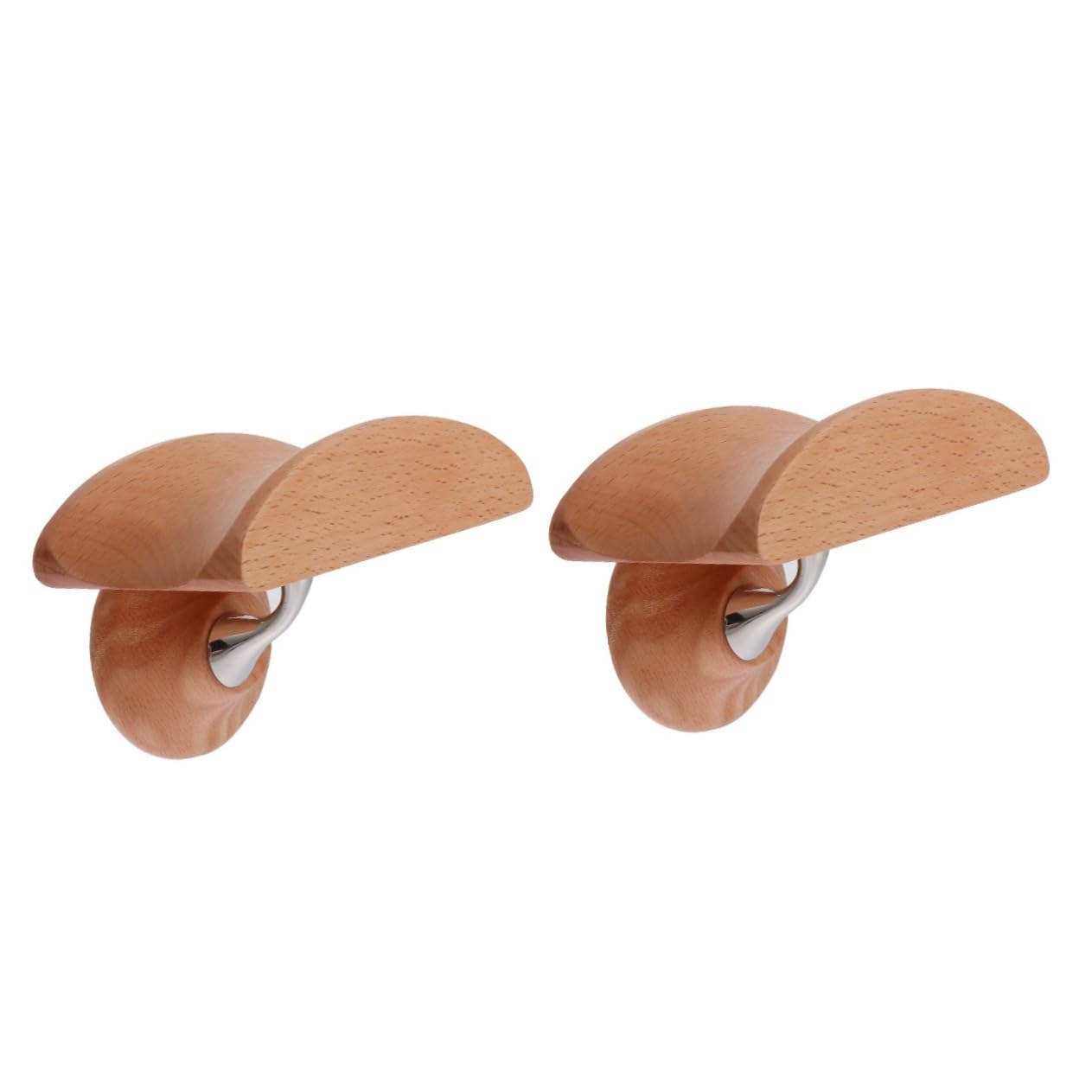 BESTonZON 2 Set supporto per cuffie in legno massello stand cuffie poggia cuffie Porta cuffie in legno elegante portacuffie Montaggio a parete staffa Portaoggetti espositore ufficio Faggio