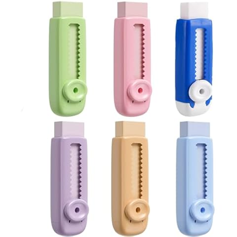 Rubber Erasers, Sliding Retractable Erasers Cover