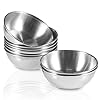 8 pack 32inch stainless steel sauce dishes mini individual saucers bowl round seasoning dishes sushi dipping bowl appetizer plates sliver  urban country home decor