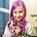 New Hair Chalk Comb Temporary Hair Color Dye for Girls Kids with Light Color Hair, Washable Hair Chalk for Girls Age 4 5 6 7 8 9 10 Birthday Cosplay DIY Christmas (Blue & Pink & Purple)