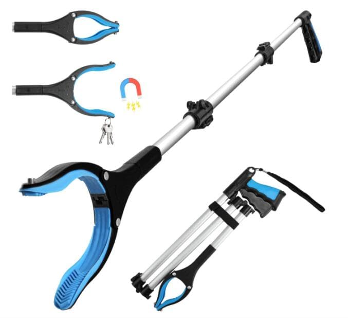 KALOLINNA マジックハンド つかみ棒 ロングリーチアームクランプ 長さは109cm 折りたたみ式 マグネット付き 先端向き変更可能 万能 軽く お助けハンド 抜群の掴み心地 快適なグリップ (三つ折り重ね長款)