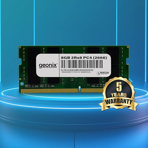 Image of Geonix Laptop RAM, 8 GB DDR4, Frequency-2666 Mhz, (8x2) IC, 260 Pin, 5 Years Warranty