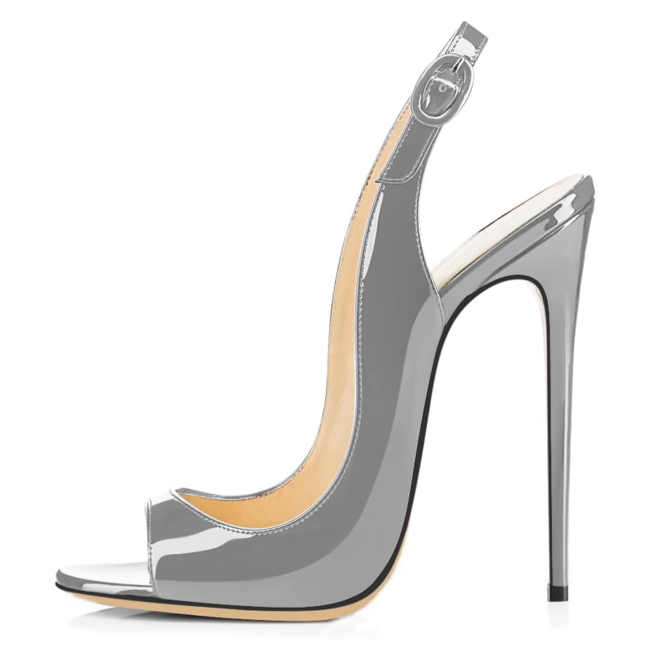 Talon aiguille fin 12 cm avec bride arrière pour des jambes sublimées en soirée