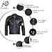 Jild Distressed Café Racer Black Leather Jacket Men - Genuine Lambskin Leather Biker Style Mens Vintage Motorcycle Jacket (YP-Blk-XL)