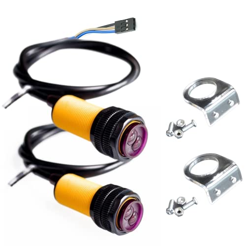 Wwzmdib 2Pcs Photoelectric Proximity Sensor Switch Pnp No Inductive Distance 3-80Cm Adjustable For Arduino cover