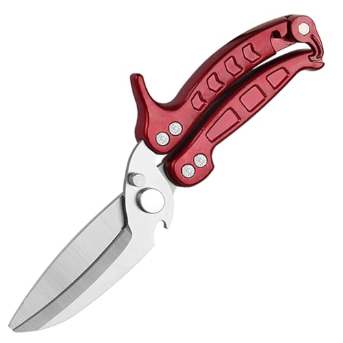 YVAOG Kitchen Scissors/Shears,Multi-purpose Super Sharp Heavy Duty Poultry Scissors,for Poultry, Fish, Meat, Vegetables, a Good Partner in the Kitchen (Burgundy)