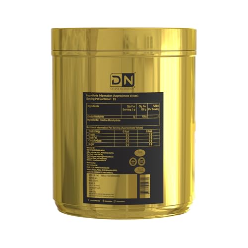 Image of Divine Nutrition Creatine Monohydrate Powder, 100% Micronized & Unflavoured, Muscle Strength, Power & Recovery, No Loading Phase, 250g - 83 Servings
