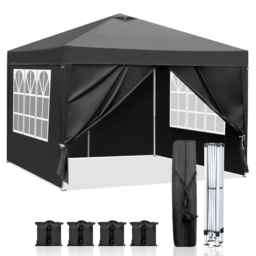 LEADZM 3x3m Tonnelle de Jardin Pliable Pop-up Barnum Ventilation...