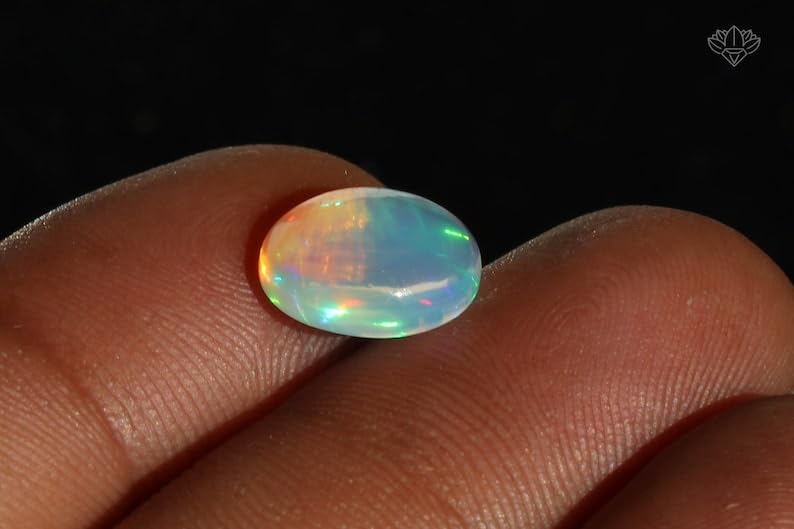 Opale éthiopienne AAA cabochon ovale multi fire pour haute joaillerie - 4